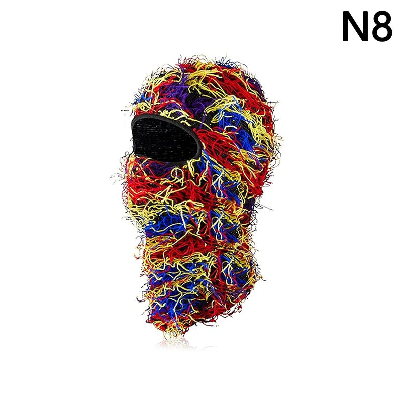 Hip Hop Balaclava Distressed Knitted Caps